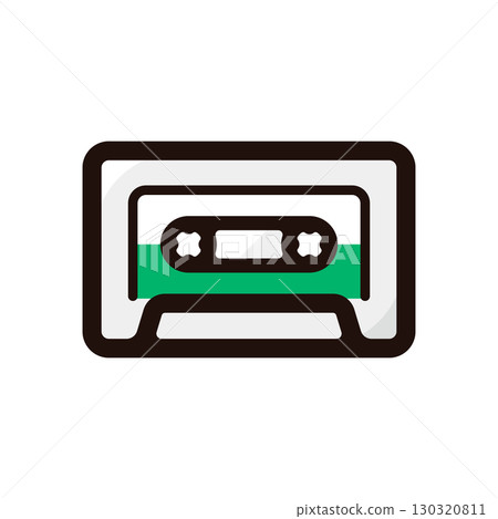 卡式錄音帶插圖圖示（裝置、音樂、嘻哈素材） 130320811