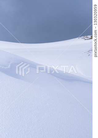 Snowy landscape of Tottori Sand Dunes 130320959