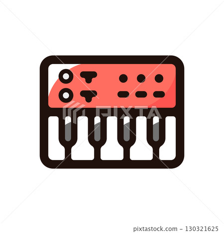 合成器插圖圖示(DJ、裝置、音樂素材) 合成器插圖圖示(DJ、裝置、音樂素材) 130321625