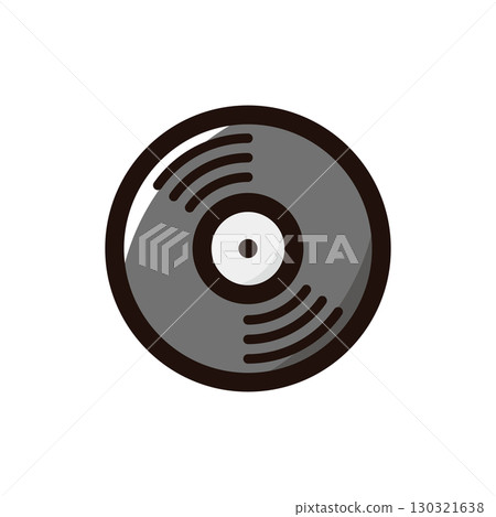 Record, analog record illustration icon (DJ, equipment, music material) Record, analog record illustration icon (DJ, equipment, music material) 130321638