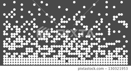Disintegration dot circle grain noise, fade halftone effect, disperse dot work, Dispersed background mosaic pixel grid. Disintegration dot circle grain noise, fade halftone effect, disperse dot work, Dispersed background mosaic pixel grid. 130321953
