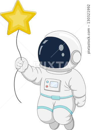 cute astronaut holding a star cartoon cute astronaut holding a star cartoon 130321992