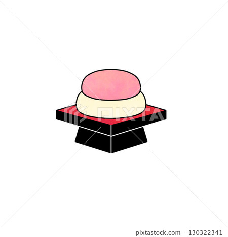 Red and white rice cakes (full color) (red base, texture) — Hinamatsuri (Girl's Day) celebration Red and white rice cakes (full color) (red base, texture) — Hinamatsuri (Girl's Day) celebration 130322341