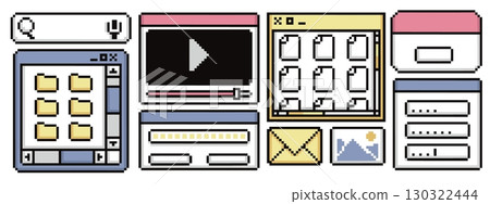 UI pixel frame collection 130322444