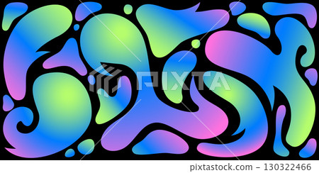 Liquid funky shape pattern 130322466