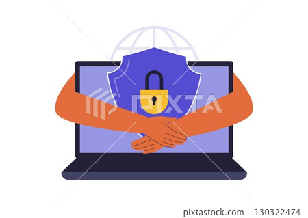 Illustration of Online Privacy and Secure Connections Illustration of Online Privacy and Secure Connections 130322474