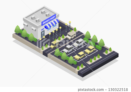 Isometric Barber Shop 130322518