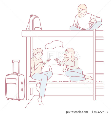 A Warm Gathering of Friends Enjoying This Lovely Cozy Bunk Bed Setup, Creating Memories Together A Warm Gathering of Friends Enjoying This Lovely Cozy Bunk Bed Setup, Creating Memories Together 130322597