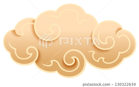 golden chinese cloud traditional style element calligraphic 130322639