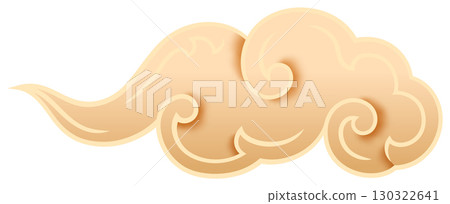 chinese cloud traditional style element calligraphy golden 130322641