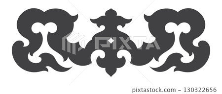 abstract swirl pattern silhouette decorative ornament 130322656