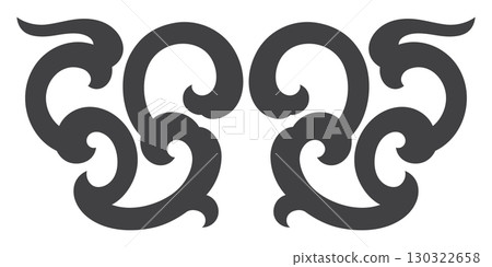 vintage pattern divider oriental culture emblem vintage pattern divider oriental culture emblem 130322658