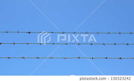 blue sky and barbed wire 130323242