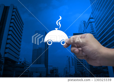 Food delivery online service concept Food delivery online service concept 130323339