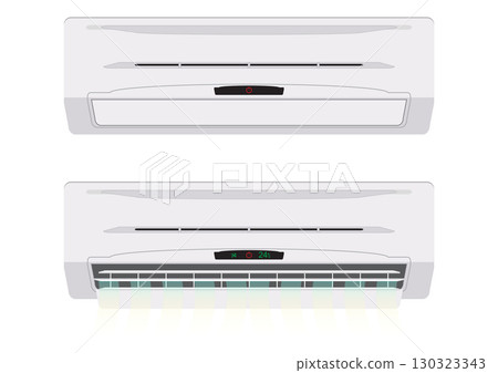 Air conditioning off and on regime with cold wind waves for home and office. 130323343