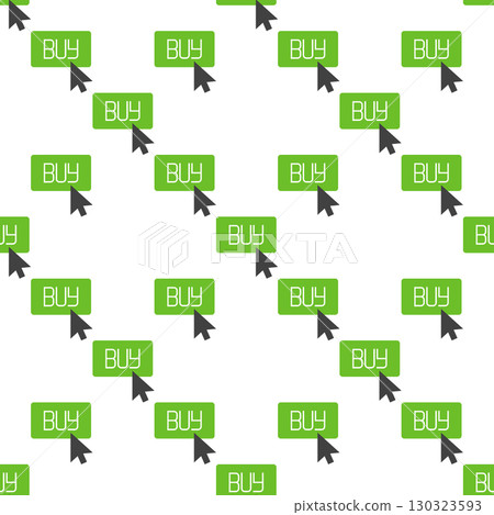 Green Buy Button with Mouse Click vector Crypto or Stock Trading seamless pattern 130323593
