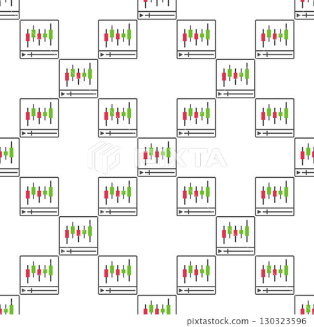 Video with Candlestick Chart vector Crypto Trading Tutorial seamless pattern Video with Candlestick Chart vector Crypto Trading Tutorial seamless pattern 130323596