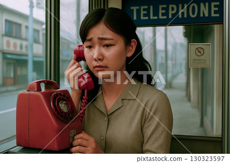 昭和時代場景:電話亭 昭和時代場景:電話亭 130323597