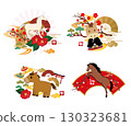 New Year's card 2026 Year of the Horse material 130323681