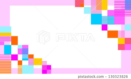 Geometric pattern frame white space rectangle border pink Geometric pattern frame white space rectangle border pink 130323826