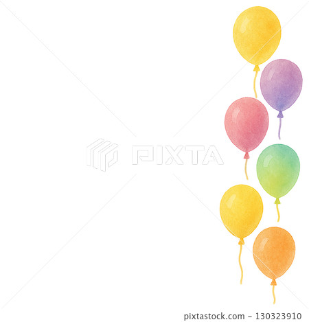 Vertical illustration of colorful balloons 130323910