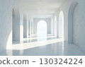 Serene Arched Corridor in White Light 130324224