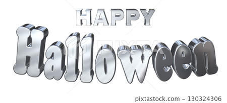 3DCG文字「萬聖節快樂」萬聖節快樂 130324306