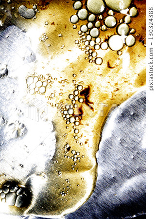 Close up of bubbling oil and fat grilled abstract food backgrouond 130324388