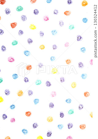 Multicoloured children's pencil crayon spotty polka dots background Multicoloured children's pencil crayon spotty polka dots background 130324412