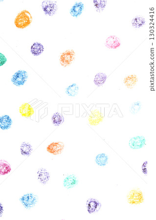 Multicoloured children's pencil crayon spotty polka dots background 130324416