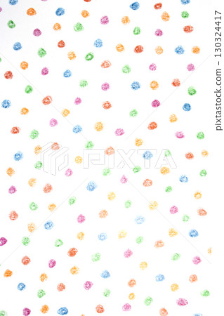 Multicoloured children's pencil crayon spotty polka dots background Multicoloured children's pencil crayon spotty polka dots background 130324417