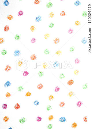 Multicoloured children's pencil crayon spotty polka dots background Multicoloured children's pencil crayon spotty polka dots background 130324419