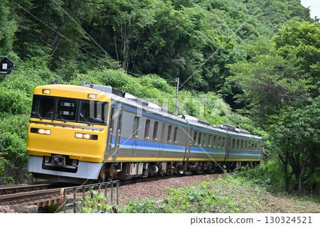 Kiha 95 series Doctor Tokai DR1 train undergoing inspection on the Takayama Main Line 130324521