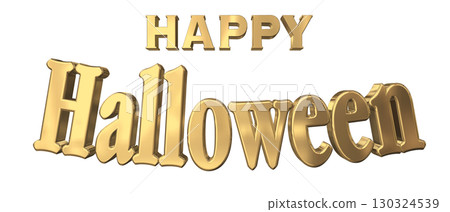 3DCG文字「萬聖節快樂」萬聖節快樂 130324539