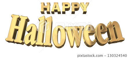3DCG文字「萬聖節快樂」萬聖節快樂 130324540