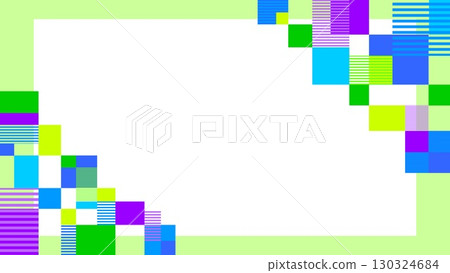 Geometric pattern frame white space square border green Geometric pattern frame white space square border green 130324684