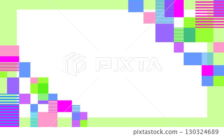 Geometric pattern frame white space square border green Geometric pattern frame white space square border green 130324689