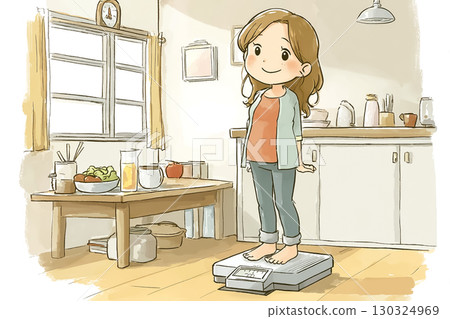 美麗系列:站在體重計上的女人 美麗系列:站在體重計上的女人 130324969