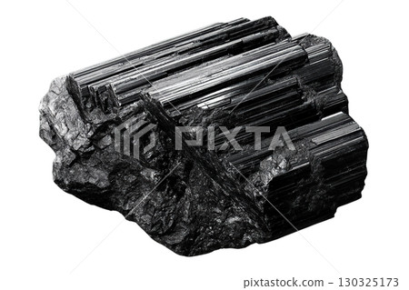 Raw black tourmaline crystal. AI-generated item 130325173