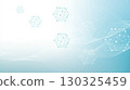Health care or medical abstract background with hexagons, lines and dots. Scientific innovation banner template concept. Biology and pharmaceutical technology background. illustration. 130325459