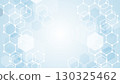 Health care or medical abstract background with hexagons, lines and dots. Scientific innovation banner template concept. Biology and pharmaceutical technology background.  illustration. 130325462