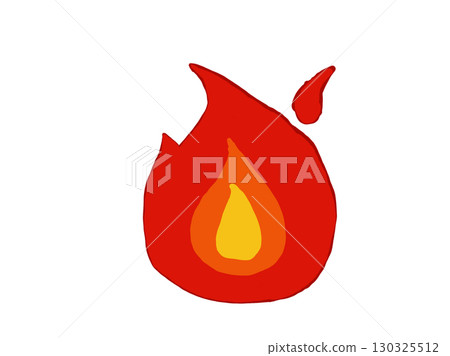 Hand drawn cute flame Hand drawn cute flame 130325512