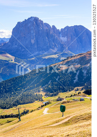 Seceda autumn valley landscape, Val Gardena, Italy Seceda autumn valley landscape, Val Gardena, Italy 130325527