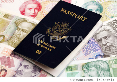 American Passport on Croatian kuna 130325613
