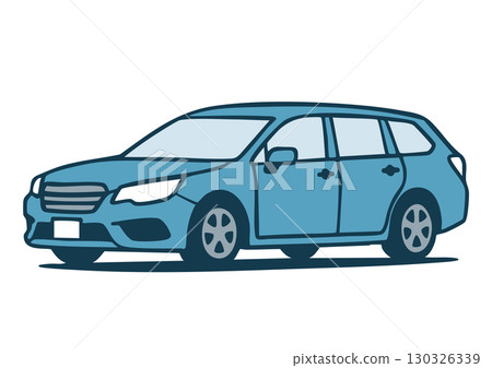 旅行車的簡單插圖 旅行車的簡單插圖 130326339