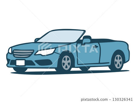 敞篷車的簡單插圖 130326341