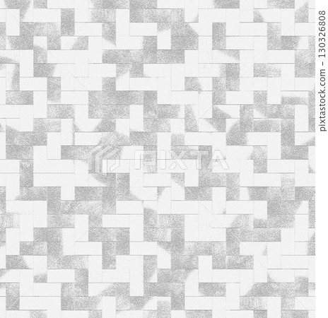 White and gray interlocking geometric pattern creating visual texture 130326808