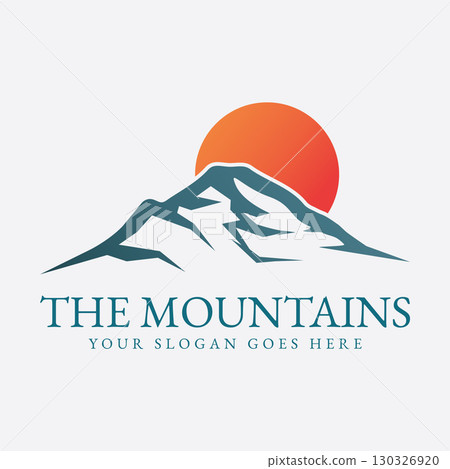 Mountain logo vector illustrations design icon template 130326920