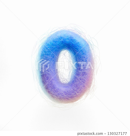 Wool felt font Number 0 ZERO 3D Wool felt font Number 0 ZERO 3D 130327177