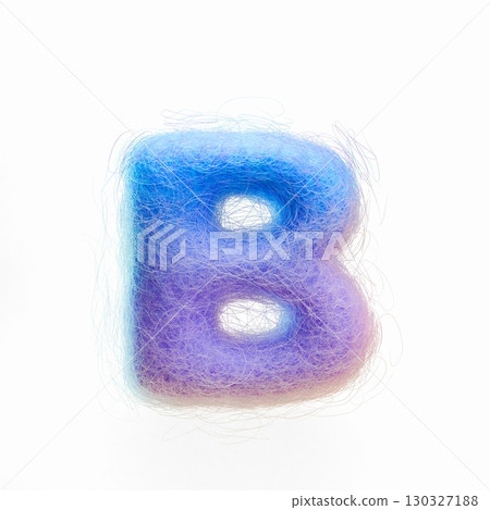 Wool felt font Letter B 3D Wool felt font Letter B 3D 130327188